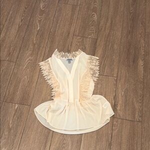 Chelsea28 Cream Lace Blouse